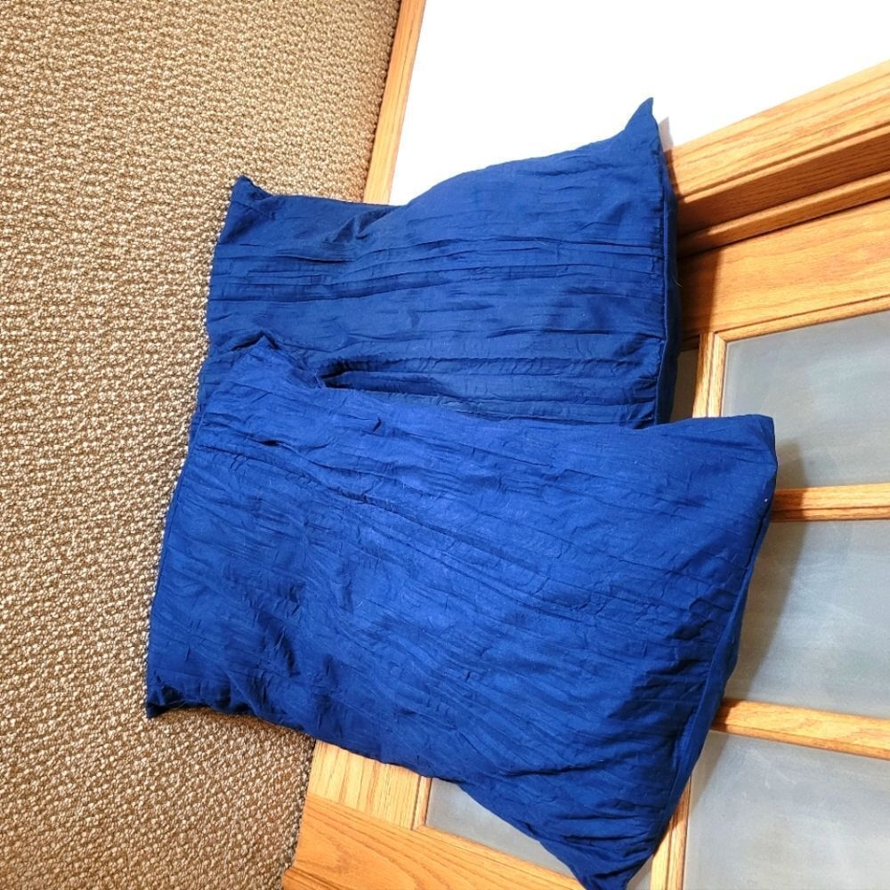 Pillow target shams navy blue two standard bed quilt textured set polyester